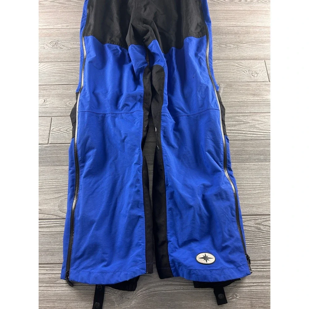 Pure Polaris Snow Bibs Mens Large Blue Black Snowmobile Ski Pants RN 94207